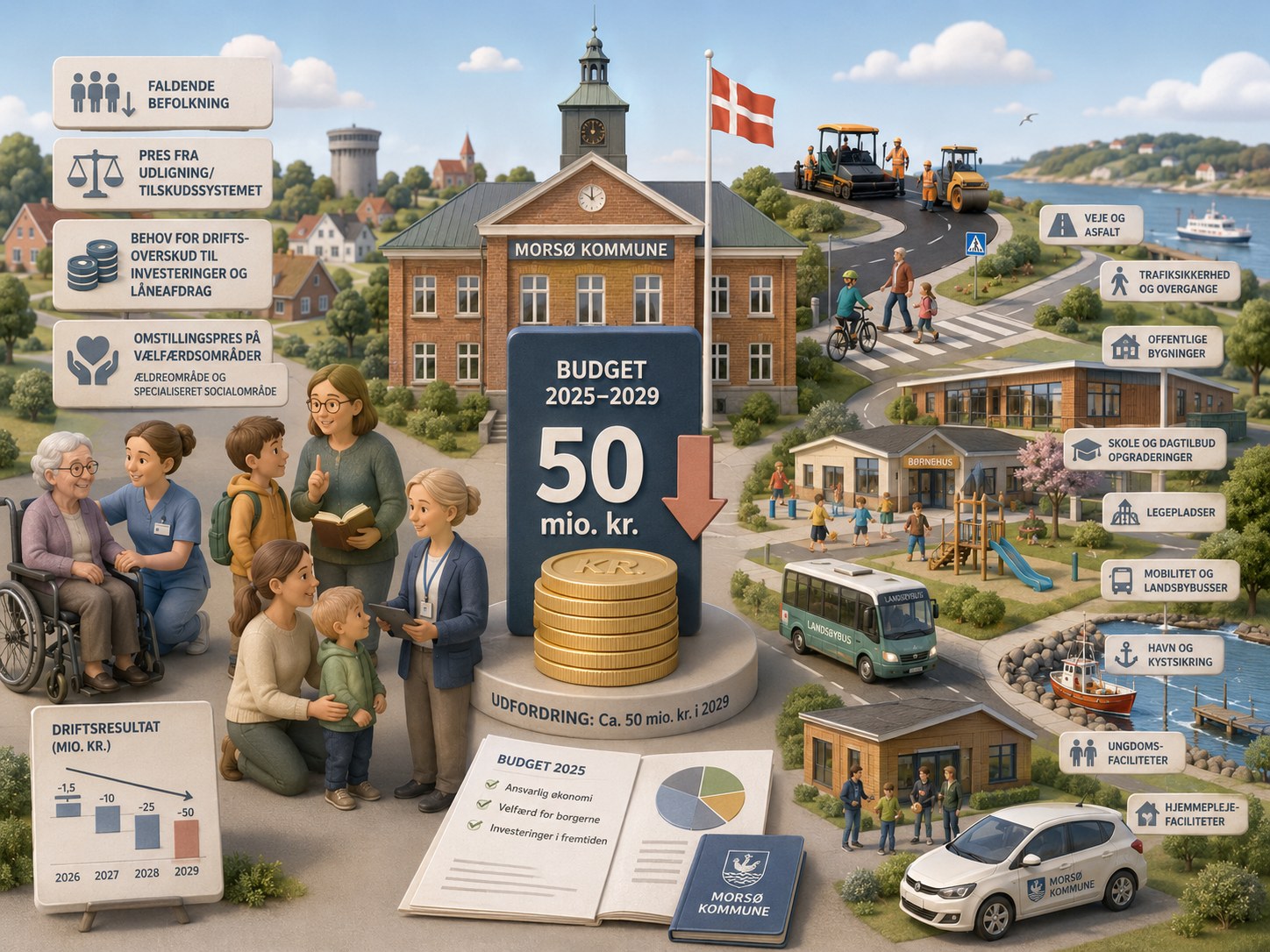 Besparelse på 50 mil.