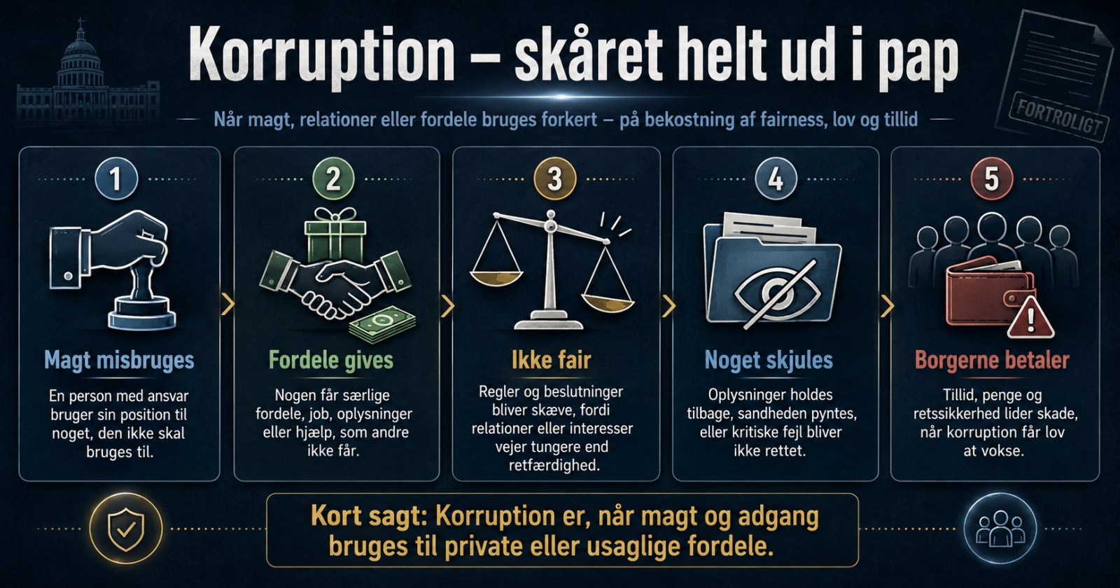 Korruption – skåret helt ud i pap